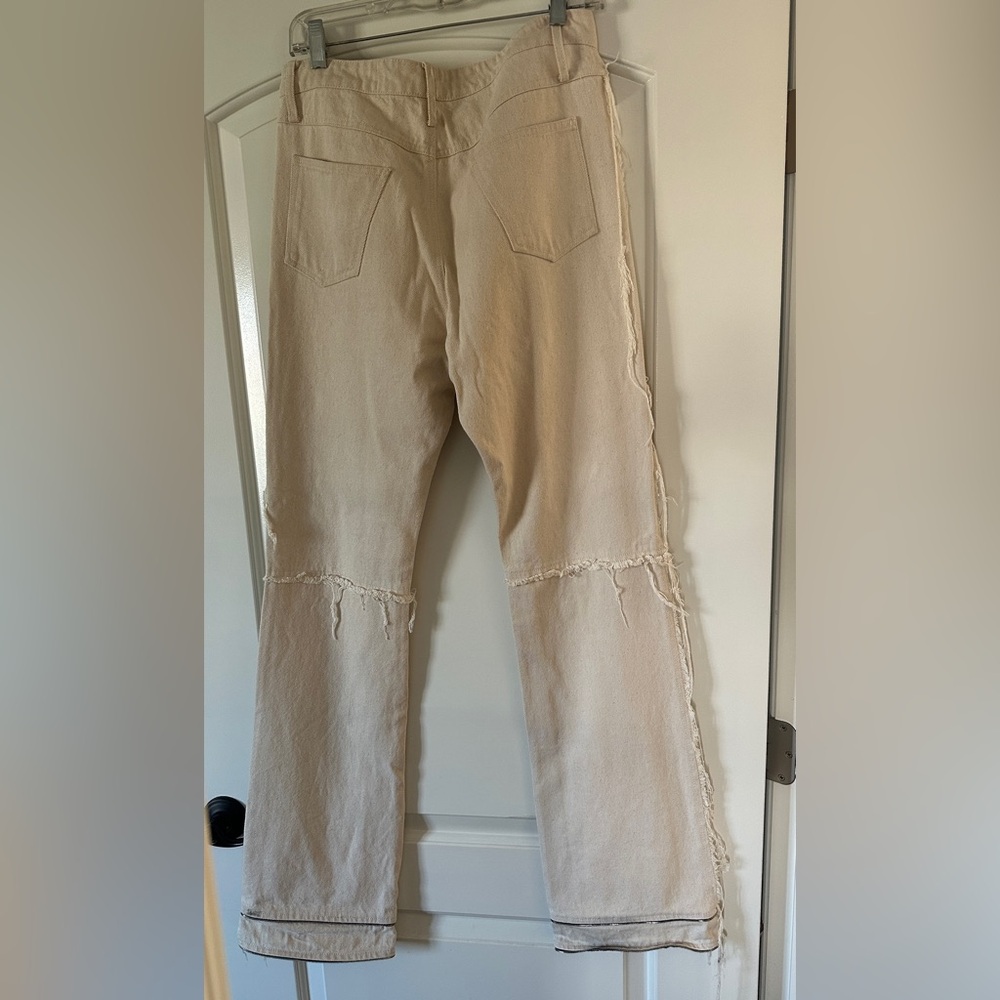 Paradoxe Paris Frayed Zipper Jeans Sz 40 View 2